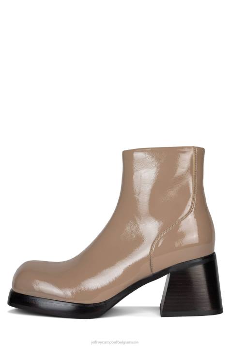 vrouwen Jeffrey Campbell hemari taupe patent V2LZ497 enkel laarzen