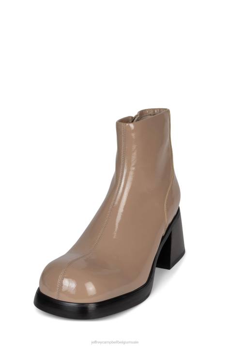 vrouwen Jeffrey Campbell hemari taupe patent V2LZ497 enkel laarzen