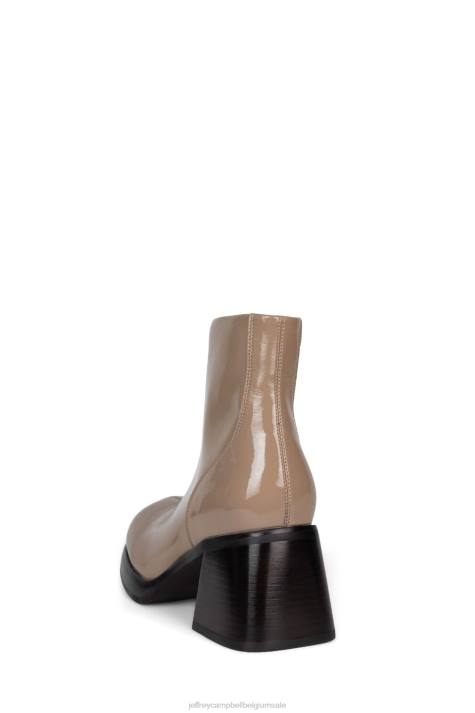 vrouwen Jeffrey Campbell hemari taupe patent V2LZ497 enkel laarzen