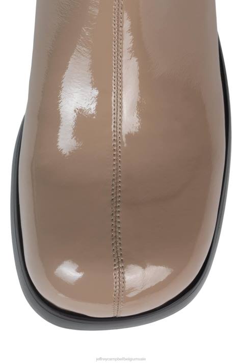 vrouwen Jeffrey Campbell hemari taupe patent V2LZ497 enkel laarzen