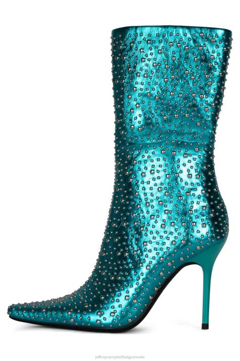 vrouwen Jeffrey Campbell iconisch-e aqua-metallic V2LZ526 enkel laarzen