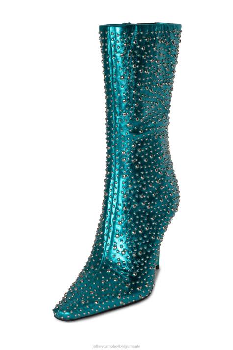 vrouwen Jeffrey Campbell iconisch-e aqua-metallic V2LZ526 enkel laarzen