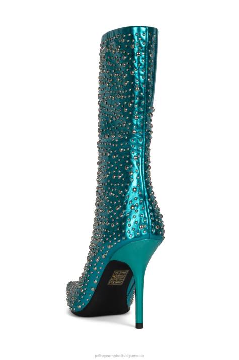 vrouwen Jeffrey Campbell iconisch-e aqua-metallic V2LZ526 enkel laarzen