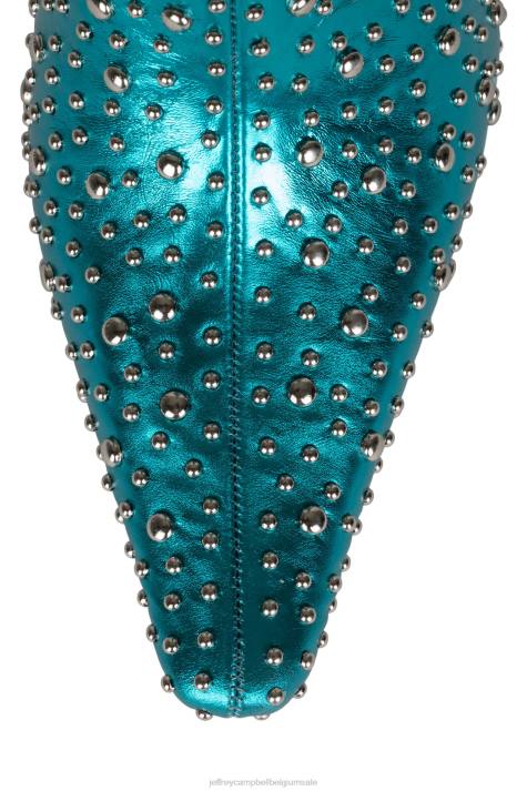 vrouwen Jeffrey Campbell iconisch-e aqua-metallic V2LZ526 enkel laarzen