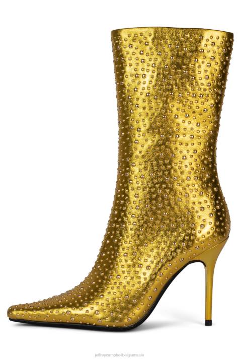 vrouwen Jeffrey Campbell iconisch-e goud metaalachtig V2LZ525 enkel laarzen