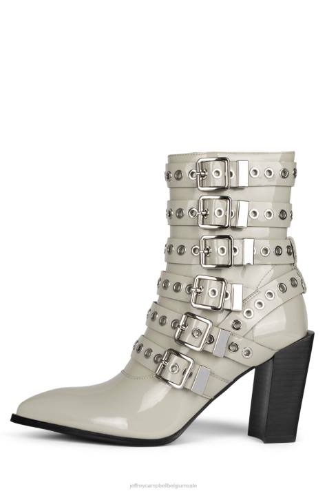 vrouwen Jeffrey Campbell ignatius-b grijs patent V2LZ660 enkel laarzen