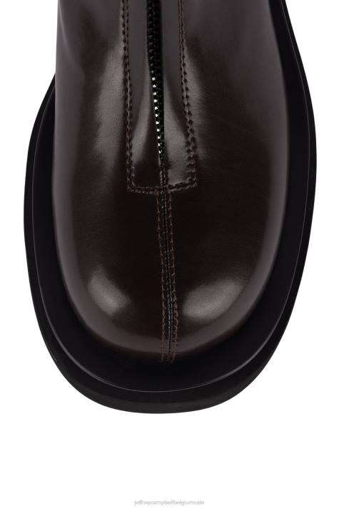 vrouwen Jeffrey Campbell ingedommeld bruin V2LZ623 enkel laarzen