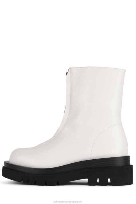 vrouwen Jeffrey Campbell ingedommeld wit V2LZ622 enkel laarzen
