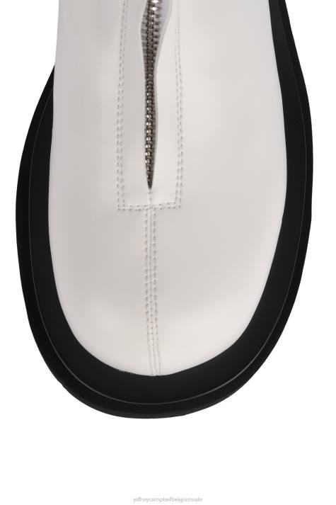 vrouwen Jeffrey Campbell ingedommeld wit V2LZ622 enkel laarzen