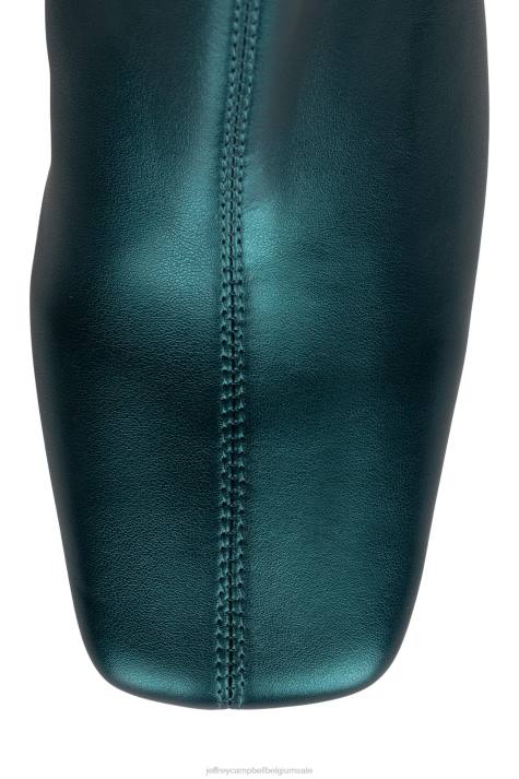 vrouwen Jeffrey Campbell jerema donkergroen metallic V2LZ544 enkel laarzen