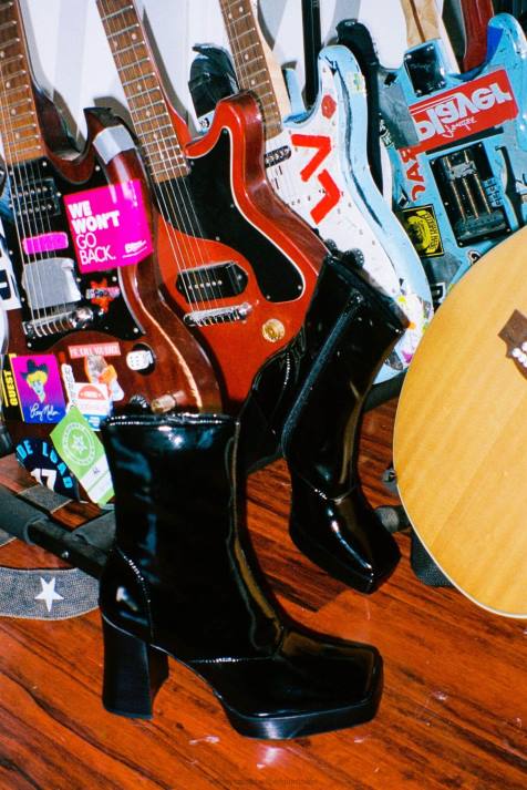 vrouwen Jeffrey Campbell kalepsie ice crinkle pat zwarte Poolse stapel V2LZ546 enkel laarzen