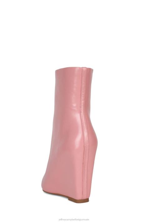 vrouwen Jeffrey Campbell katerina roze gekreukt patent V2LZ437 enkel laarzen
