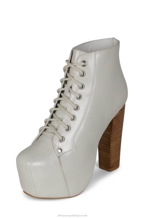 vrouwen Jeffrey Campbell lita ijs natuurlijke stapel V2LZ494 enkel laarzen