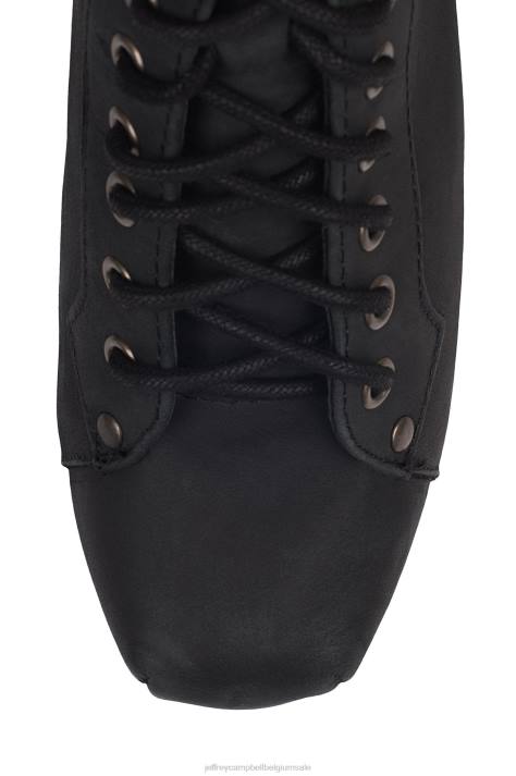 vrouwen Jeffrey Campbell lita zwart bedroefd V2LZ339 enkel laarzen