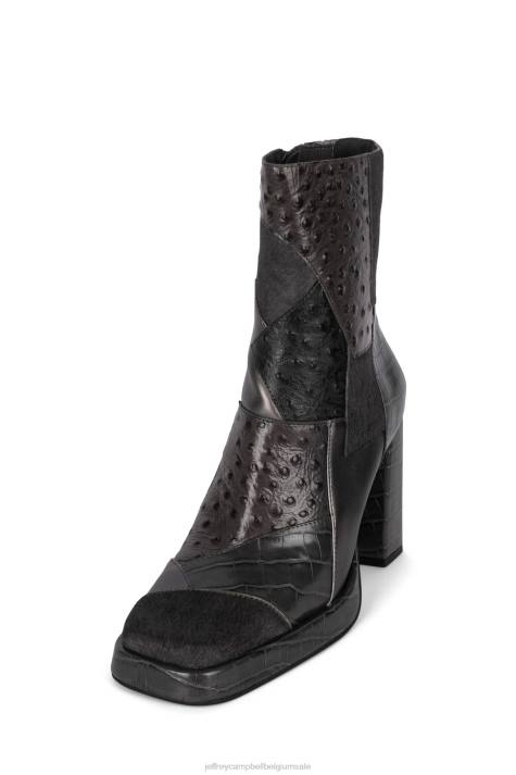 vrouwen Jeffrey Campbell maximaal-lc grijze exotische combo V2LZ619 enkel laarzen