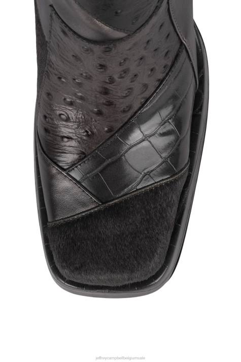 vrouwen Jeffrey Campbell maximaal-lc grijze exotische combo V2LZ619 enkel laarzen