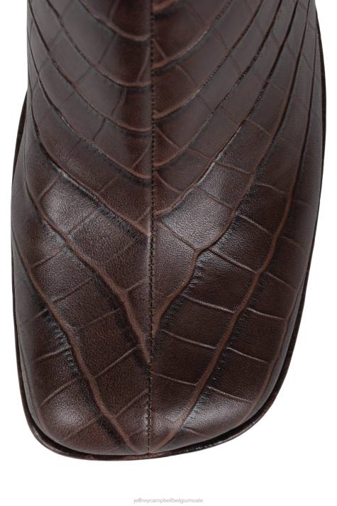 vrouwen Jeffrey Campbell minim-lo bruine krokodil V2LZ517 enkel laarzen