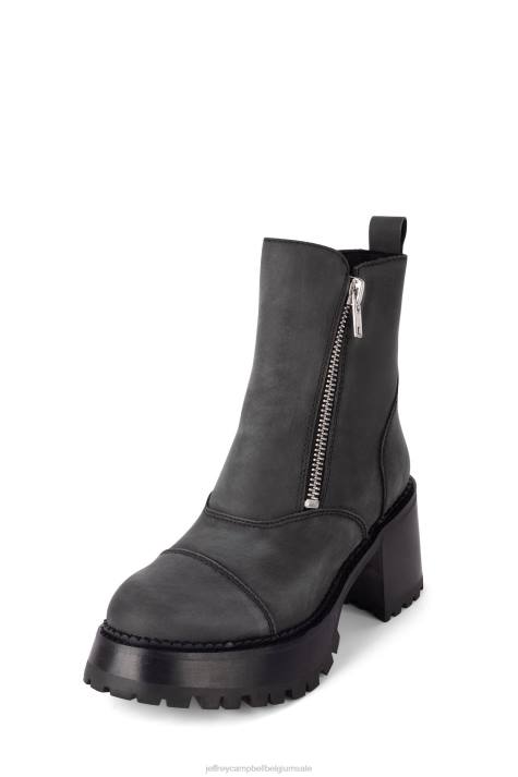 vrouwen Jeffrey Campbell motor zwart gewassen V2LZ586 enkel laarzen