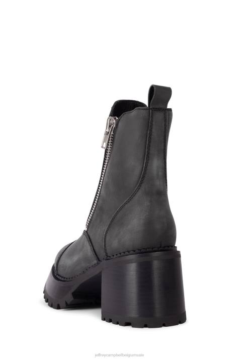 vrouwen Jeffrey Campbell motor zwart gewassen V2LZ586 enkel laarzen