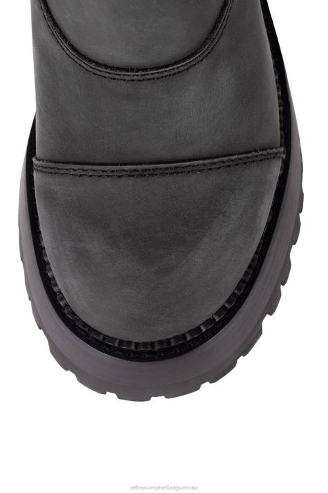 vrouwen Jeffrey Campbell motor zwart gewassen V2LZ586 enkel laarzen