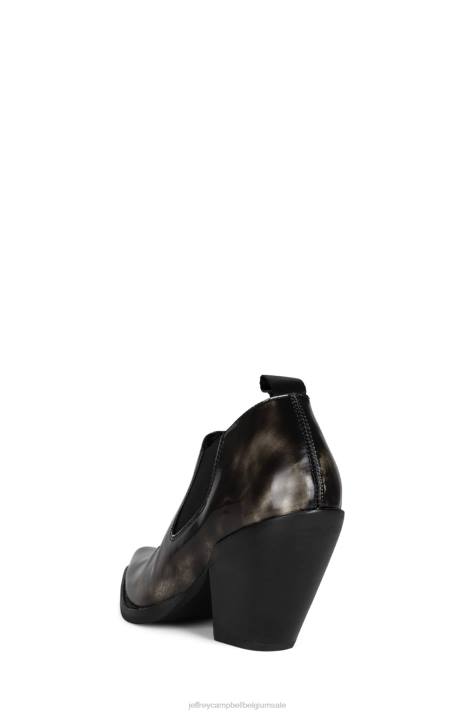vrouwen Jeffrey Campbell oeste zwarte doos witte borstel V2LZ556 enkel laarzen