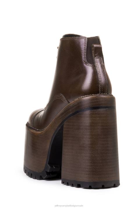 vrouwen Jeffrey Campbell opstijgen bruin V2LZ342 enkel laarzen