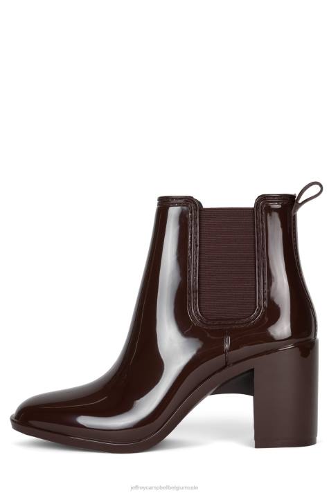 vrouwen Jeffrey Campbell orkaan2 bruin glanzend V2LZ895 enkel laarzen