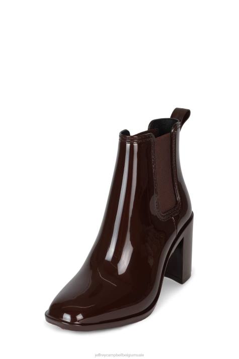 vrouwen Jeffrey Campbell orkaan2 bruin glanzend V2LZ895 enkel laarzen