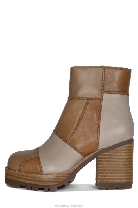 vrouwen Jeffrey Campbell overvloed-lc lichtbeige multi V2LZ532 enkel laarzen