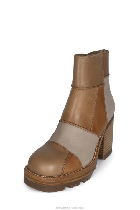 vrouwen Jeffrey Campbell overvloed-lc lichtbeige multi V2LZ532 enkel laarzen