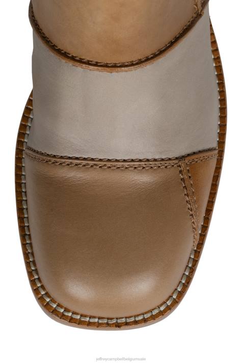 vrouwen Jeffrey Campbell overvloed-lc lichtbeige multi V2LZ532 enkel laarzen