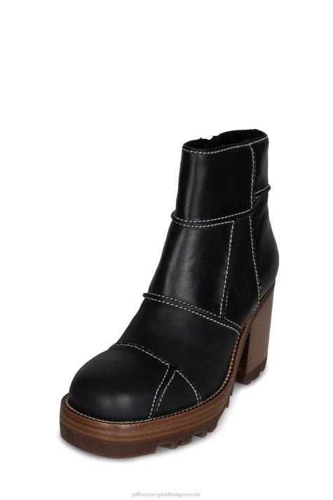 vrouwen Jeffrey Campbell overvloed-lc zwartbruine Poolse stapel V2LZ531 enkel laarzen