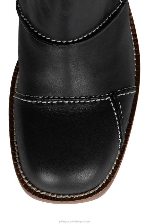 vrouwen Jeffrey Campbell overvloed-lc zwartbruine Poolse stapel V2LZ531 enkel laarzen