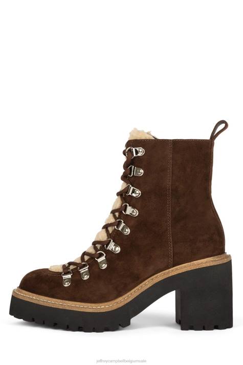 vrouwen Jeffrey Campbell owat-2 bruin suède naturel V2LZ370 enkel laarzen