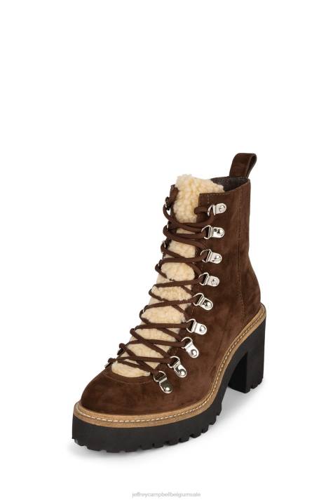 vrouwen Jeffrey Campbell owat-2 bruin suède naturel V2LZ370 enkel laarzen