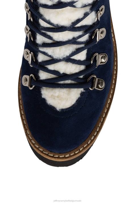 vrouwen Jeffrey Campbell owat-2 marine suède ivoor V2LZ369 enkel laarzen