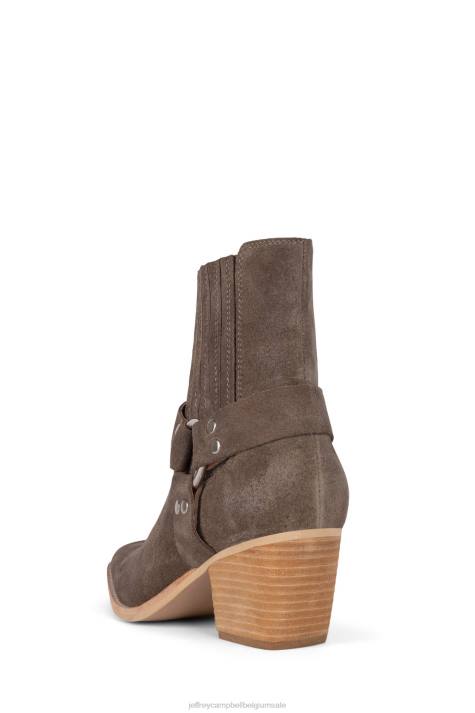 vrouwen Jeffrey Campbell partner taupe suède V2LZ453 enkel laarzen