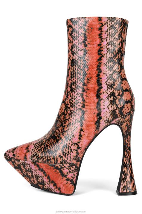 vrouwen Jeffrey Campbell pwr-akkoord roze slang V2LZ620 enkel laarzen