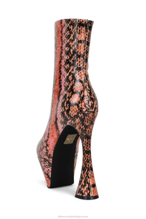 vrouwen Jeffrey Campbell pwr-akkoord roze slang V2LZ620 enkel laarzen