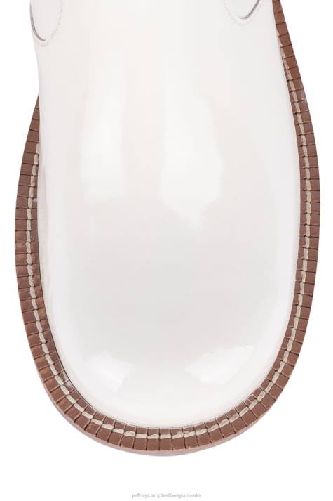 vrouwen Jeffrey Campbell quavo wit patent V2LZ483 enkel laarzen