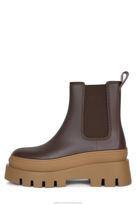 vrouwen Jeffrey Campbell regen-storm bruine honing V2LZ890 enkel laarzen