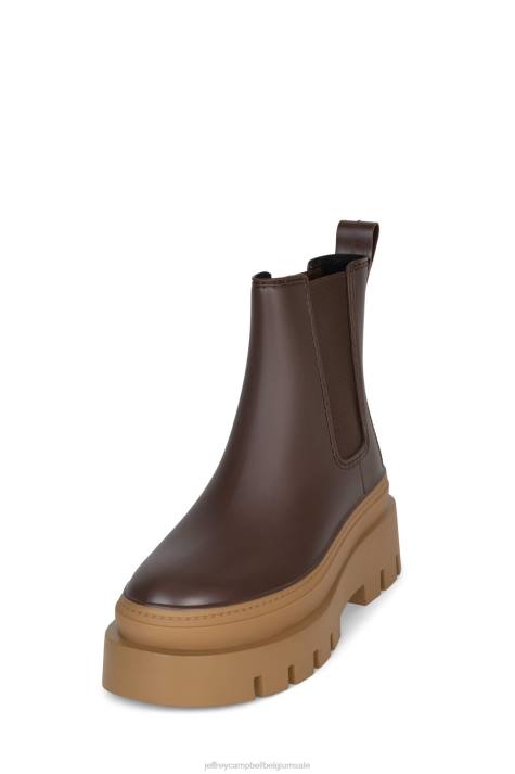 vrouwen Jeffrey Campbell regen-storm bruine honing V2LZ890 enkel laarzen
