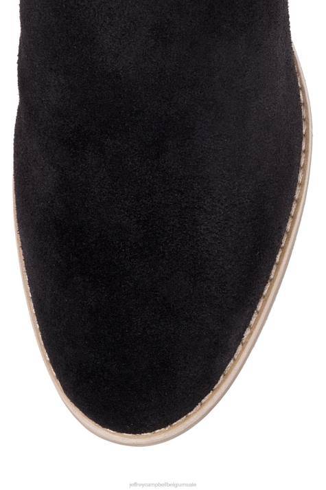 vrouwen Jeffrey Campbell roze zwart geolied suède V2LZ336 enkel laarzen