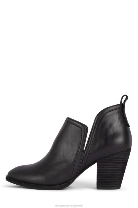 vrouwen Jeffrey Campbell roze zwart leer V2LZ338 enkel laarzen