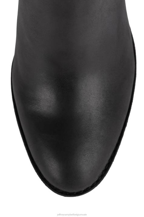 vrouwen Jeffrey Campbell roze zwart leer V2LZ338 enkel laarzen