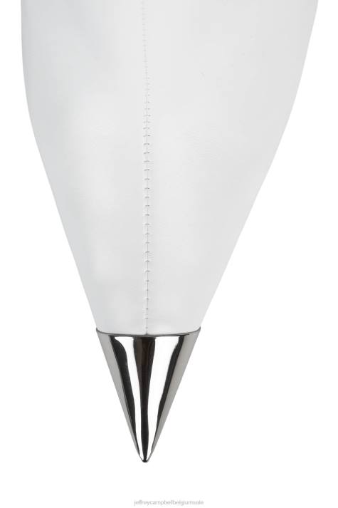 vrouwen Jeffrey Campbell slagkracht wit zilver V2LZ311 enkel laarzen