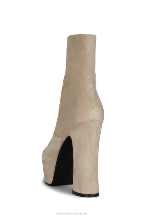 vrouwen Jeffrey Campbell snotaap-z beige suède V2LZ565 enkel laarzen