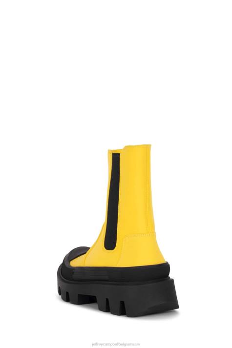 vrouwen Jeffrey Campbell stoere vent geel V2LZ461 enkel laarzen