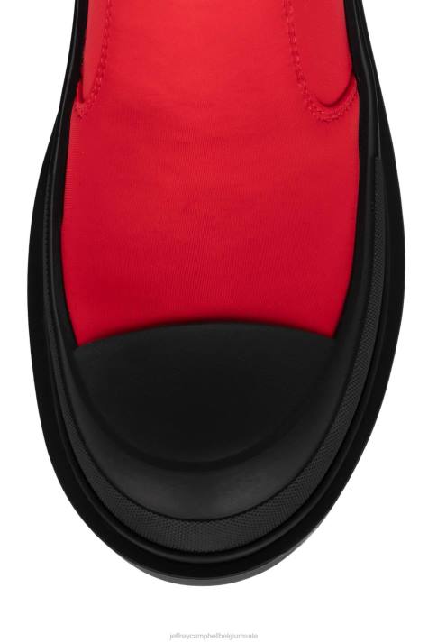 vrouwen Jeffrey Campbell stoere vent rood V2LZ459 enkel laarzen