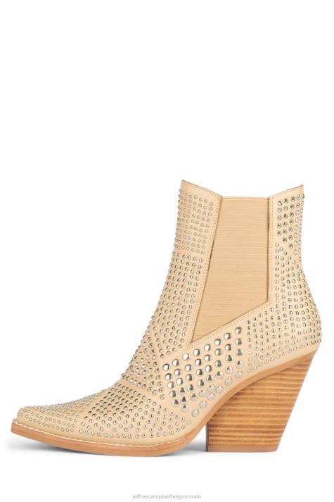 vrouwen Jeffrey Campbell studd-lo natuurlijk zilver V2LZ573 enkel laarzen